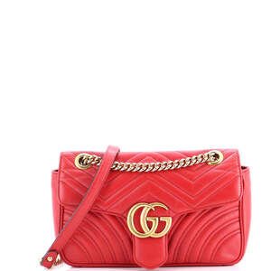 Gucci Small GG Marmont Flap Bag Matelasse Leather